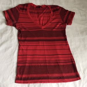 UO Truly Madly Deeply Striped V-Neck Tee